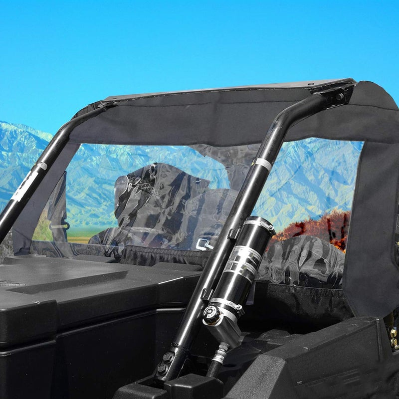 MFC Middle Clear Rear Window Windshield Compatible With For UTV Polaris RZR 900 1000 XP 4 Turbo Trail EPS 2014-2022 Soft Full Rear Windscreen Back Cover - Image 4